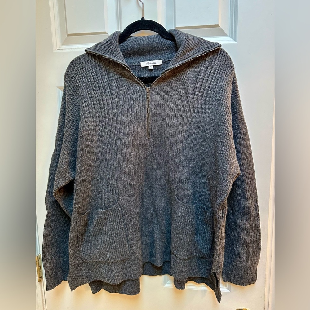 Madewell quarter zip sweater
